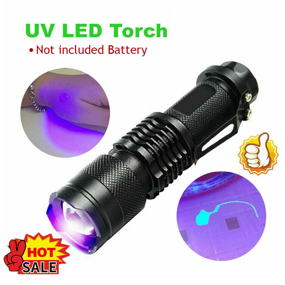 2 Pack UV Flashlight LED Handheld Blacklight Ultra Violet Flashlight