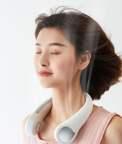 Summer Portable Mini Cooling Fan Rechargeable Bladeless Neck Fan