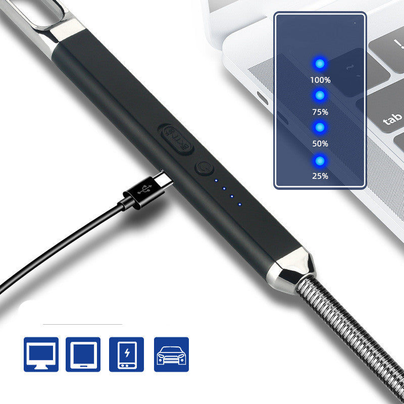 Aluminum-Zinc Alloy USB Windproof Arc Lighter