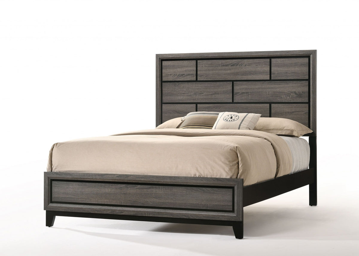 86inches X 79inches X 56inches Weathered Gray Eastern King Bed