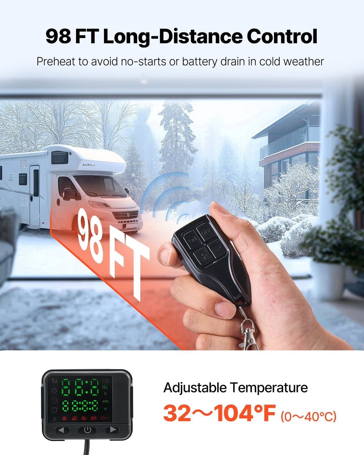 Diesel Air Heater, 8 KW DC12-24V, Fast Heating Diesel Parking Heater
