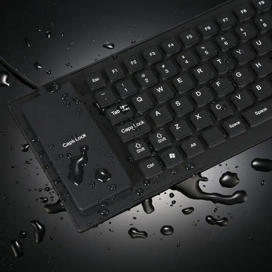 Waterproof Silicone Keyboard Foldable Flexible USB Dustproof DirtProof