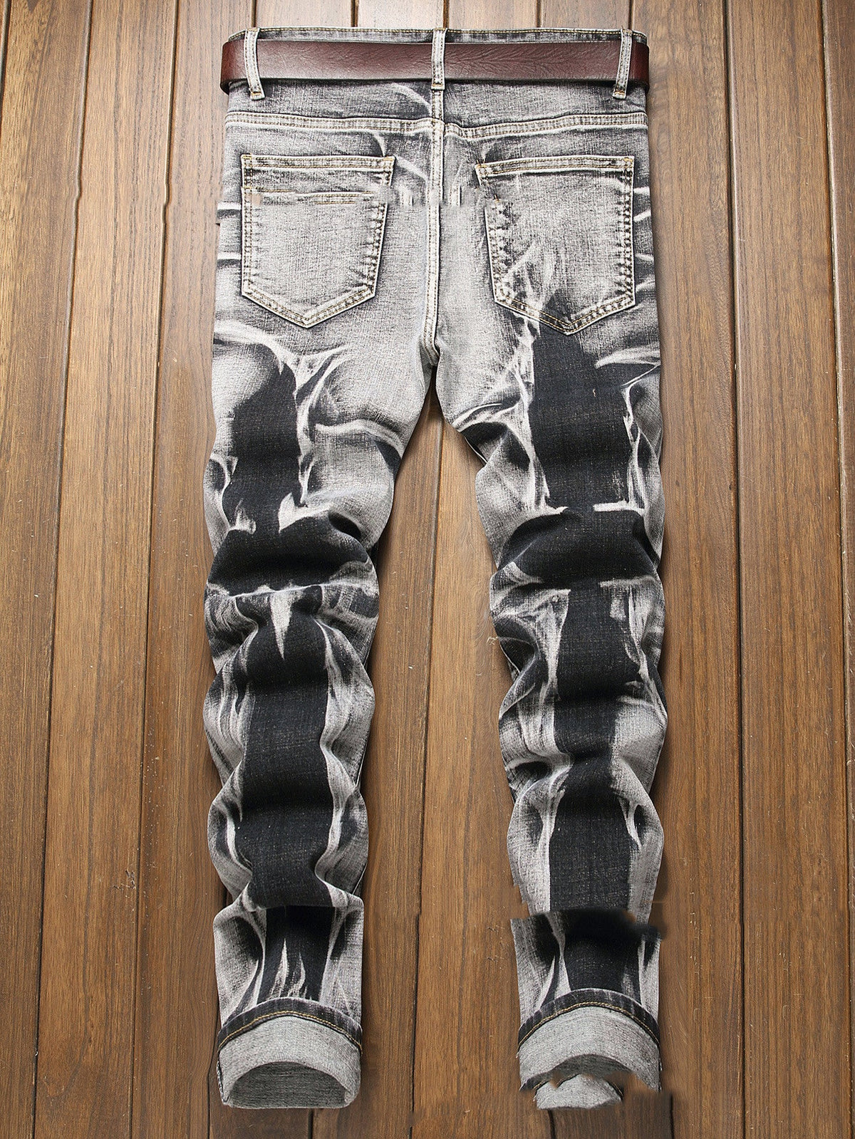 Urban Edge – Men’s Slim Fit Gray Washed Jeans