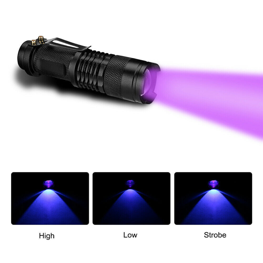 2 Pack UV Flashlight LED Handheld Blacklight Ultra Violet Flashlight