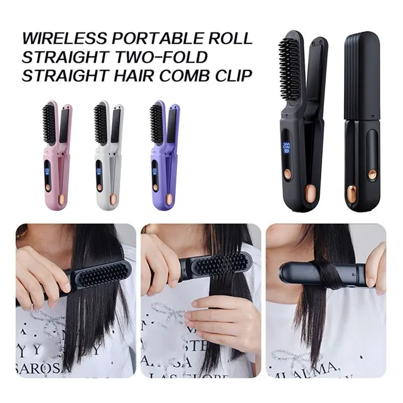 Hair Straightening Comb 2 In 1 Digital 3 Temperature Adjustable Hair