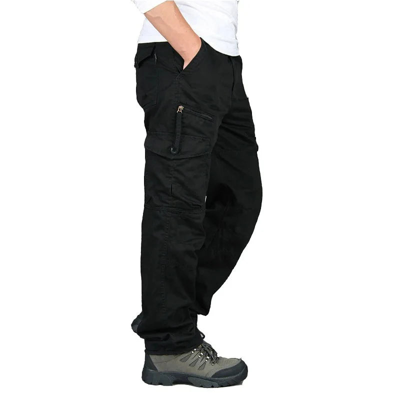 Cargo Pants Man Cotton Reinforced Utility Military Outdoors Man Work