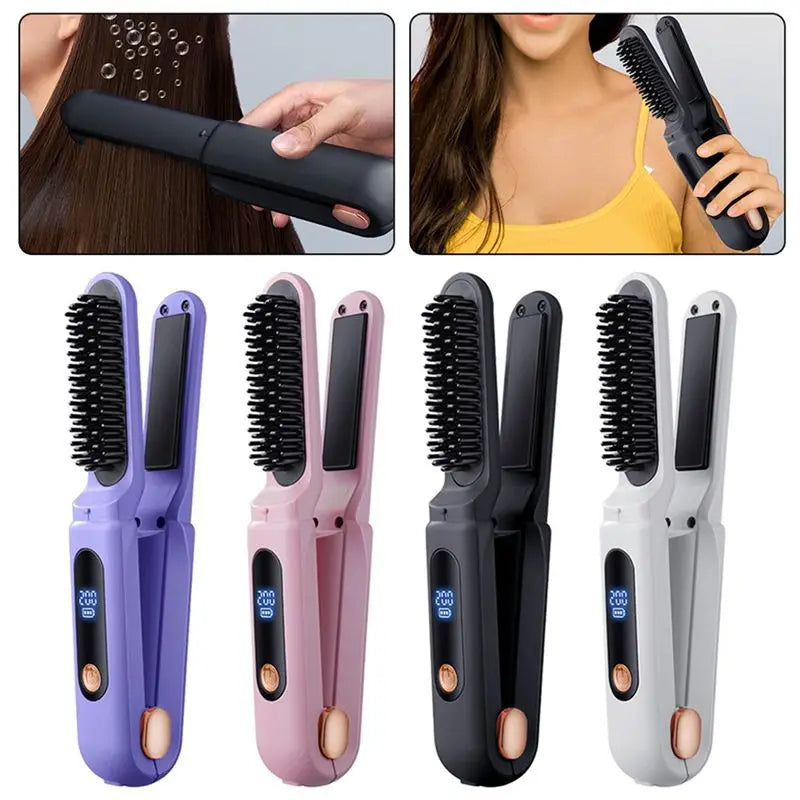 Hair Straightening Comb 2 In 1 Digital 3 Temperature Adjustable Hair