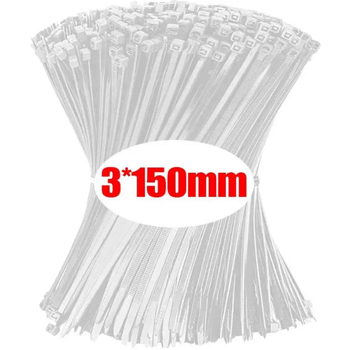 1000/100Pcs Nylon Cable Ties Self-locking Cord Ties Straps Adjustable