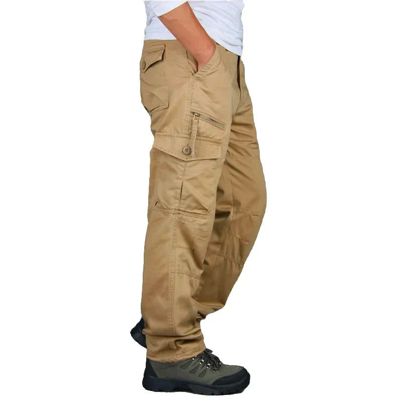 Cargo Pants Man Cotton Reinforced Utility Military Outdoors Man Work