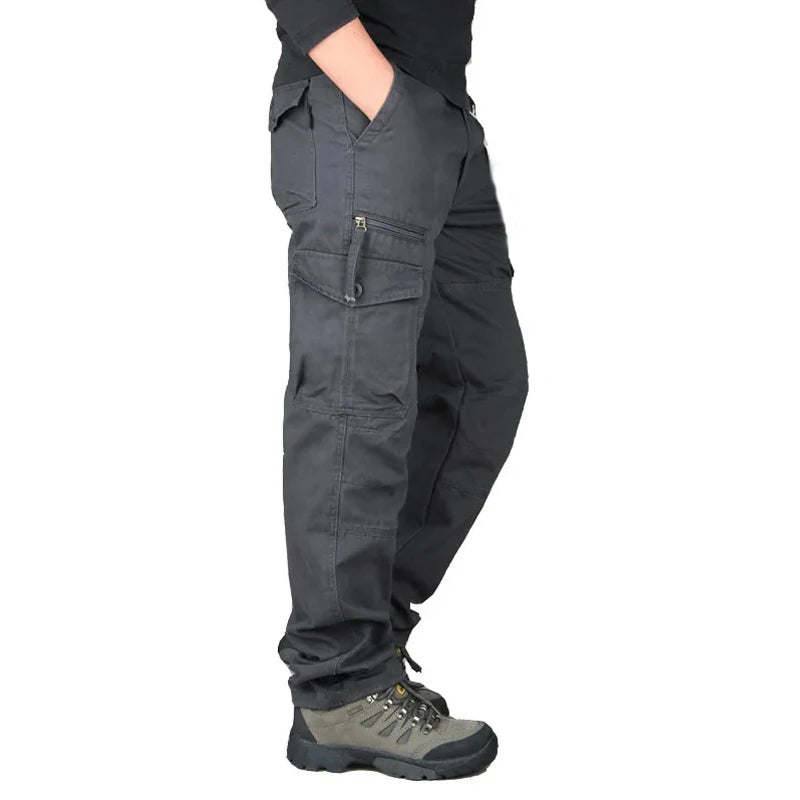 Cargo Pants Man Cotton Reinforced Utility Military Outdoors Man Work