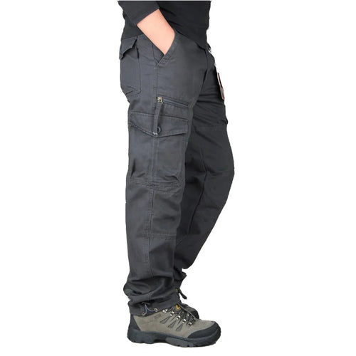 Cargo Pants Man Cotton Reinforced Utility Military Outdoors Man Work