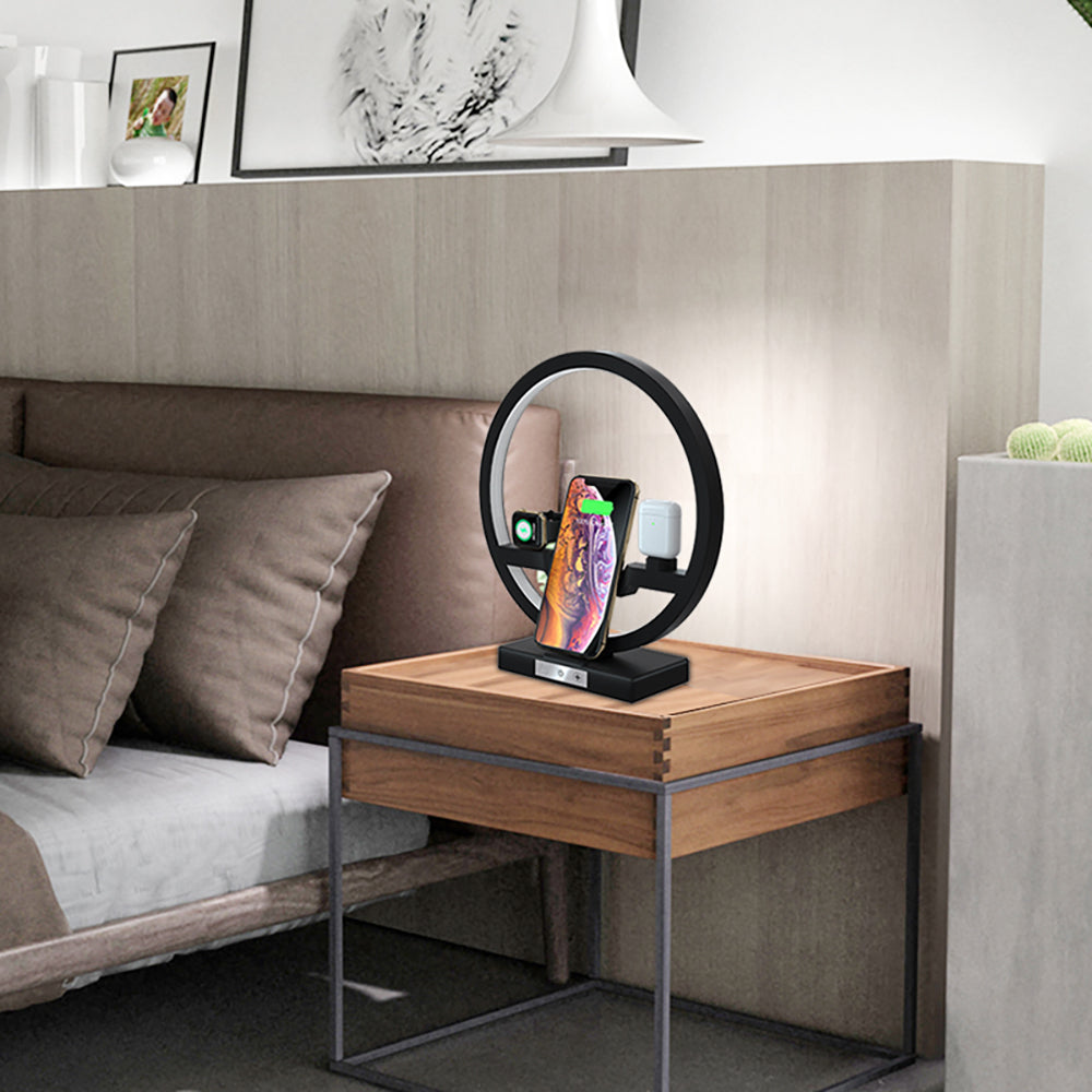 Fast Wireless Charger Dock Station EU PLUG Black