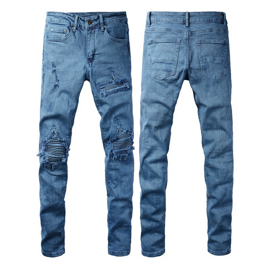 UrbanRift™ – Distressed Mid-Waist Street Jeans