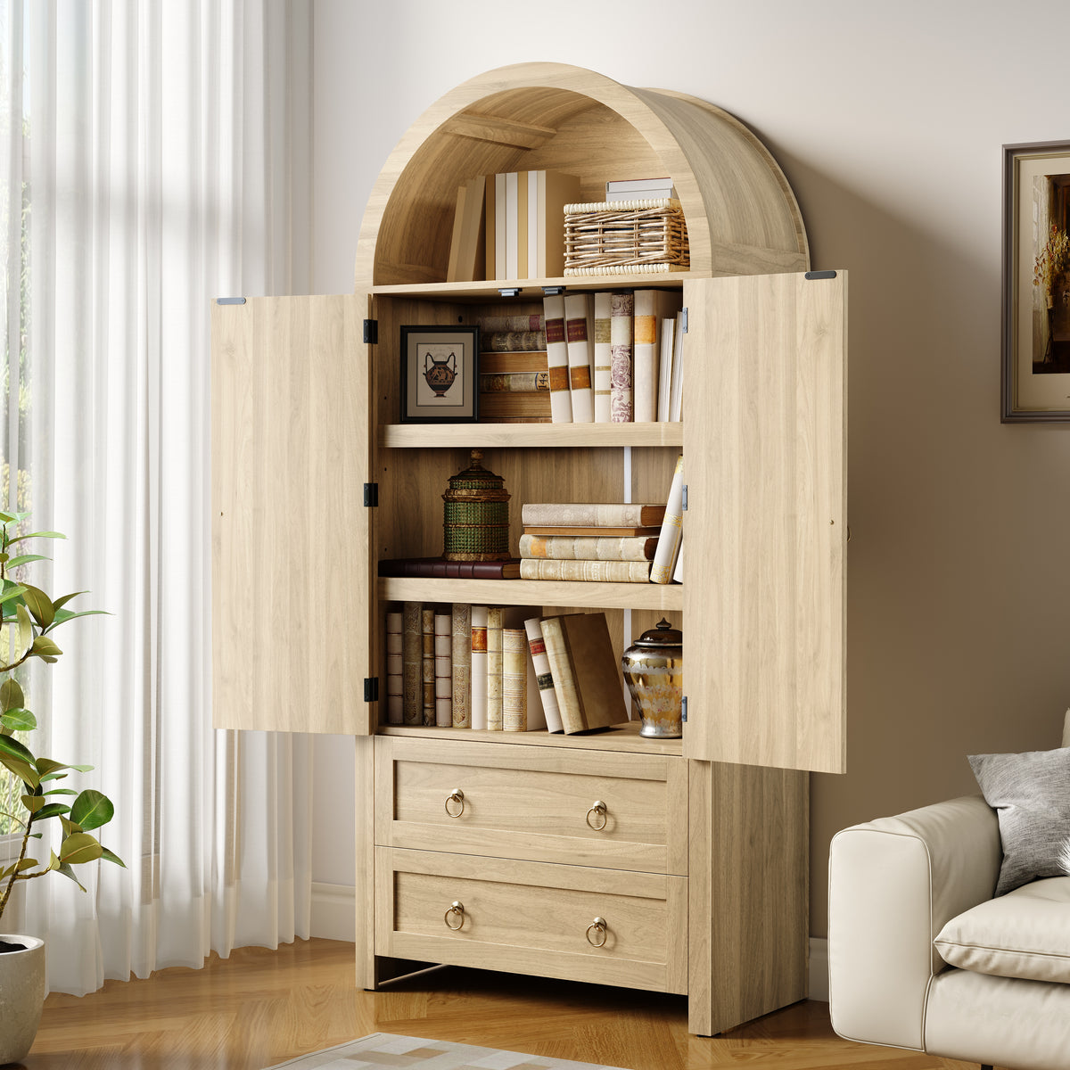 LuneluX™ OAK Sideboard Cabinet – German Warehouse Only