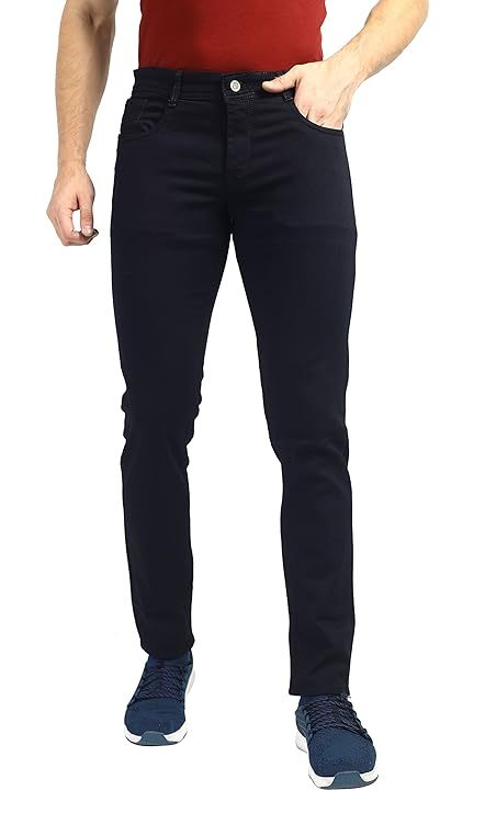 Regular Fit Basic Denim Jeans for Men (Size-34) (Color-BLACK)