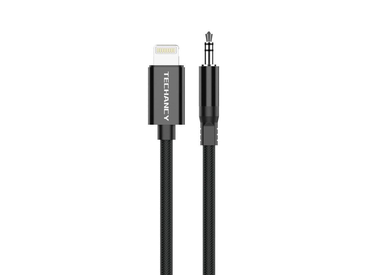 Techancy Cabo Audio Digital KQ2604 8-Pin para 3.5mm, 1M, Trancado,