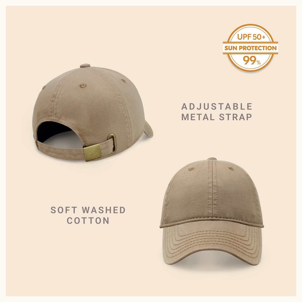 Classic Everyday Baseball Cap - Adjustable Cotton Dad Hat