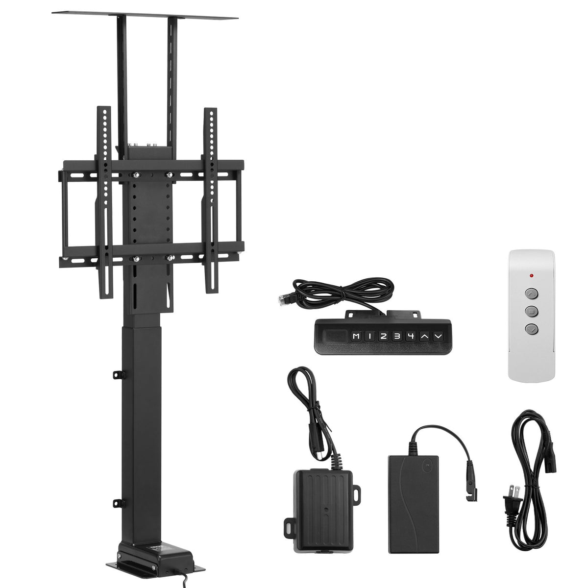 Motorized TV Lift Stand, 132 lbs max Load Adjustable TV Lift Stand