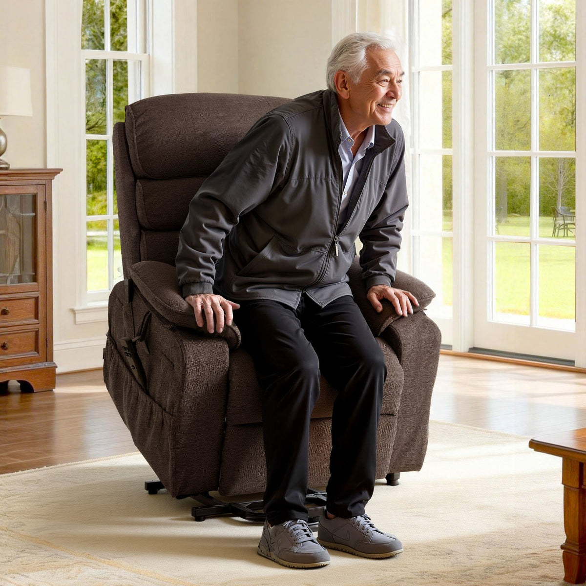 Power Lift Recliner Chair, Dual Motor, Medium Electric Lift Chair with