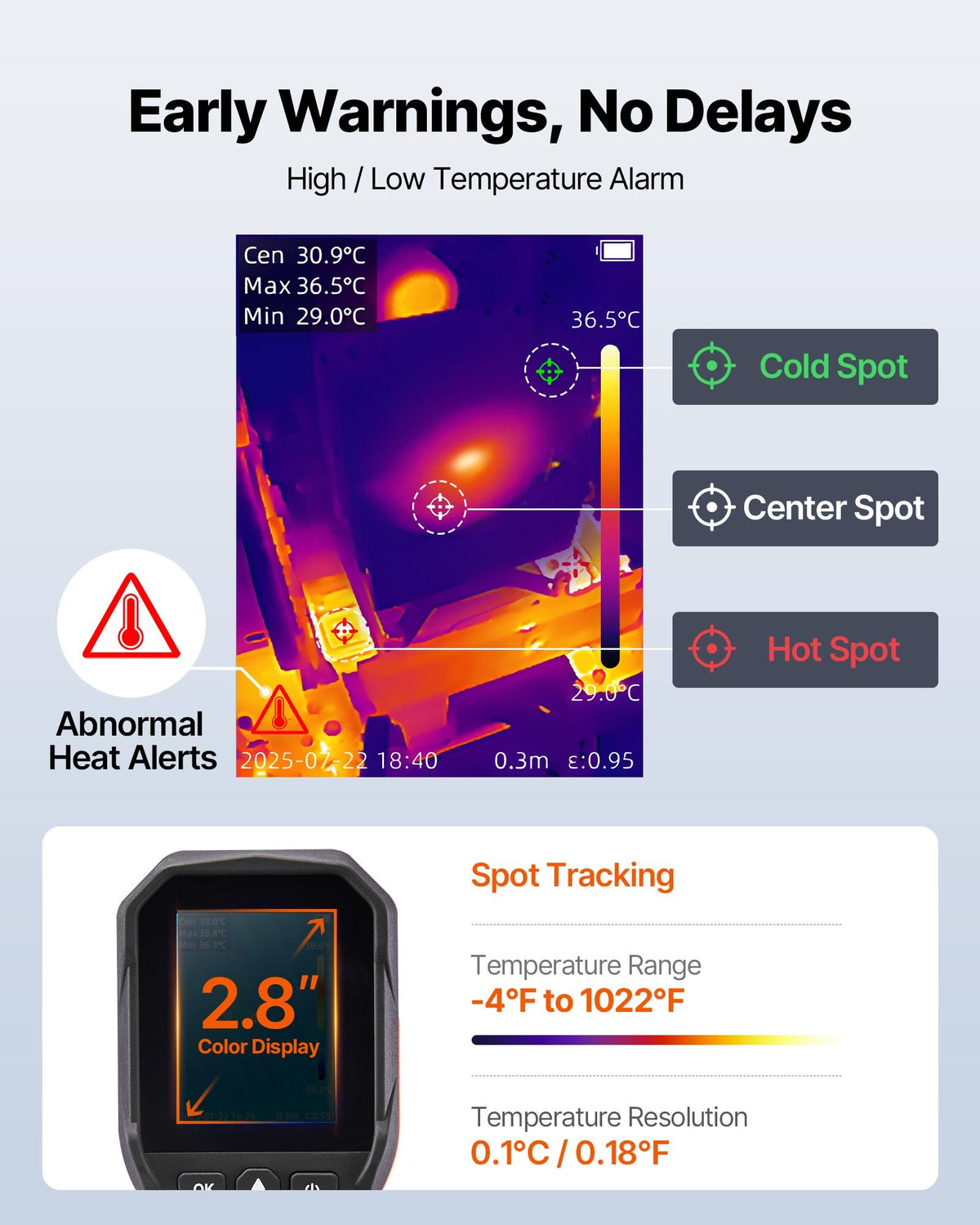 Thermal Camera, 320 x 240 TISR Super Resolution, Thermal Imaging